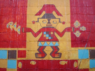 Mural of a Peruvian Robot